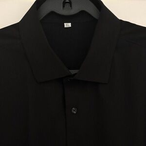 State and Liberty Men’s Classic Black Button-Down Dress Shirt XL
